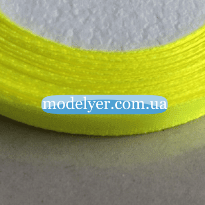 Лента атласная 0,6 см (лимонный)